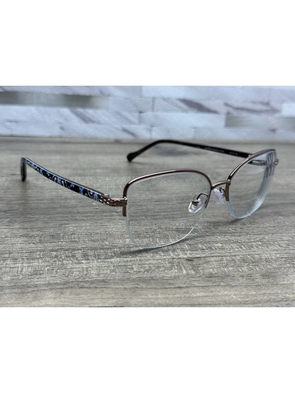 Vera Bradley Fae Steel Blue Medallion STM Eyeglasses Frames 53[]16-135